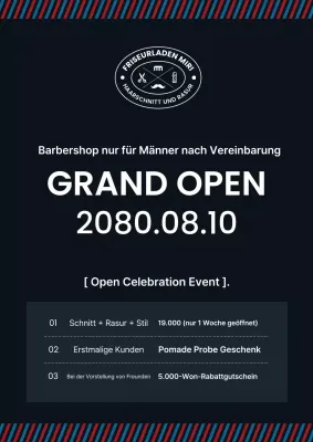 Black Modern Barbershop Eröffnungsveranstaltung