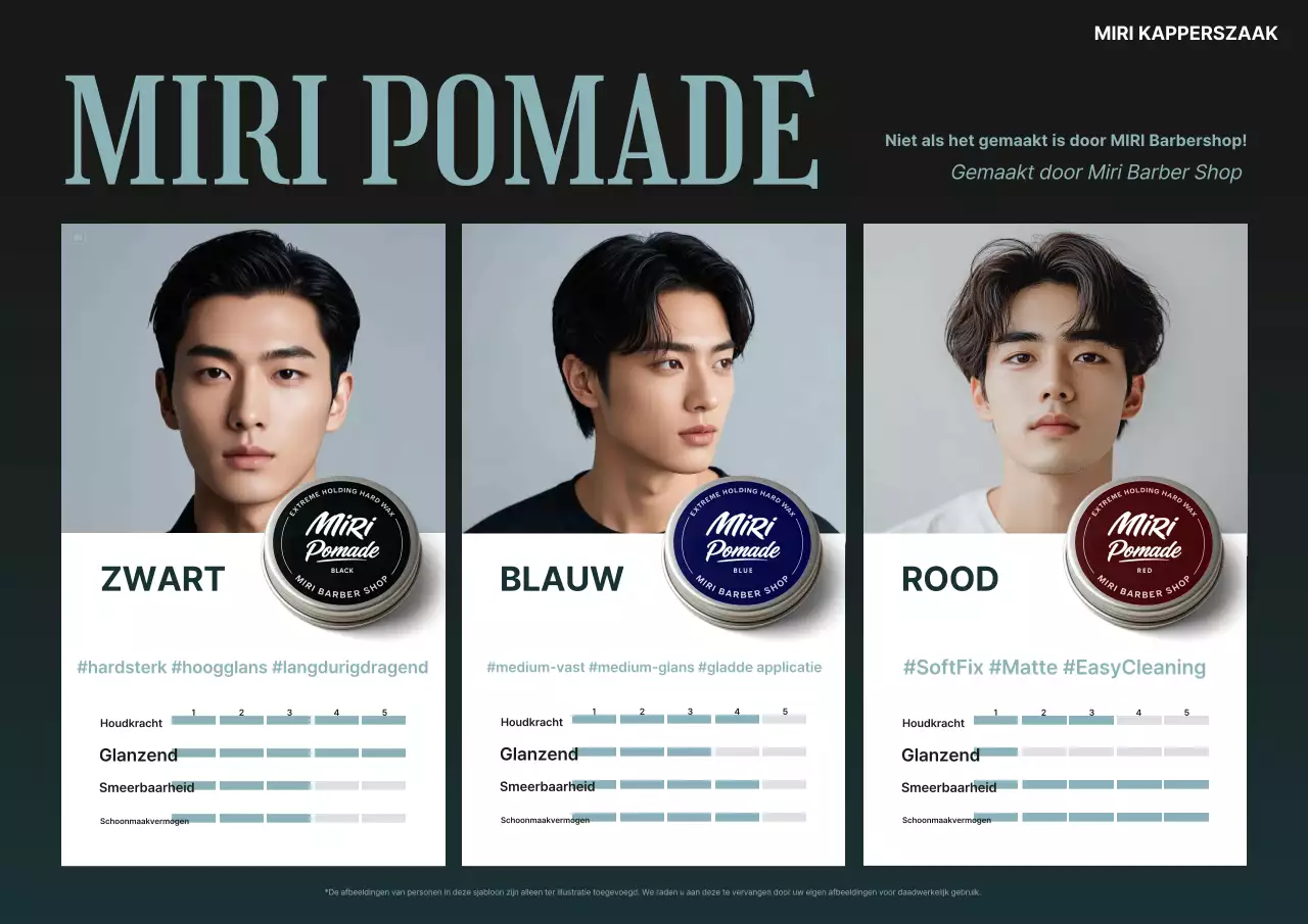 Promotie van een zwart modern kapselproduct