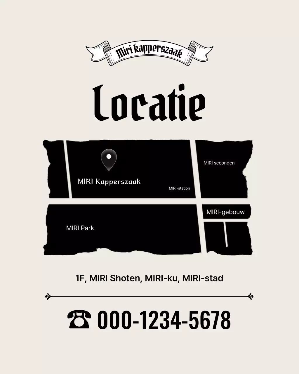 Zwarte Eenvoudige Kapperszaak Promotie