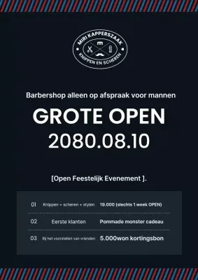 Openingsevenement van Black Modern Barbershop