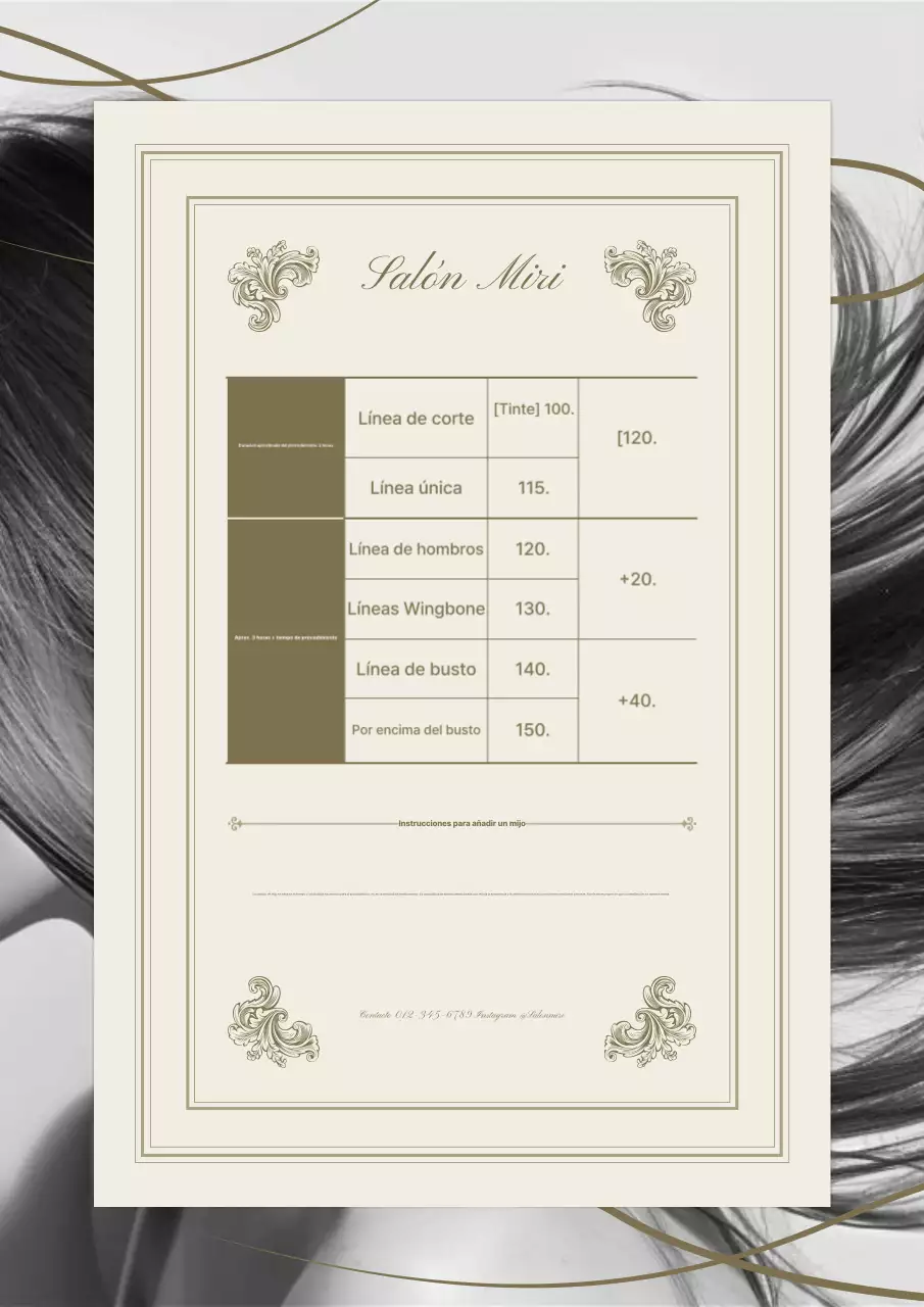 Guía de precios de Beige Classic Beauty