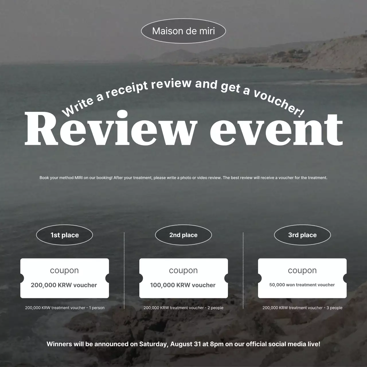 Gray Clean Review Event Promotion