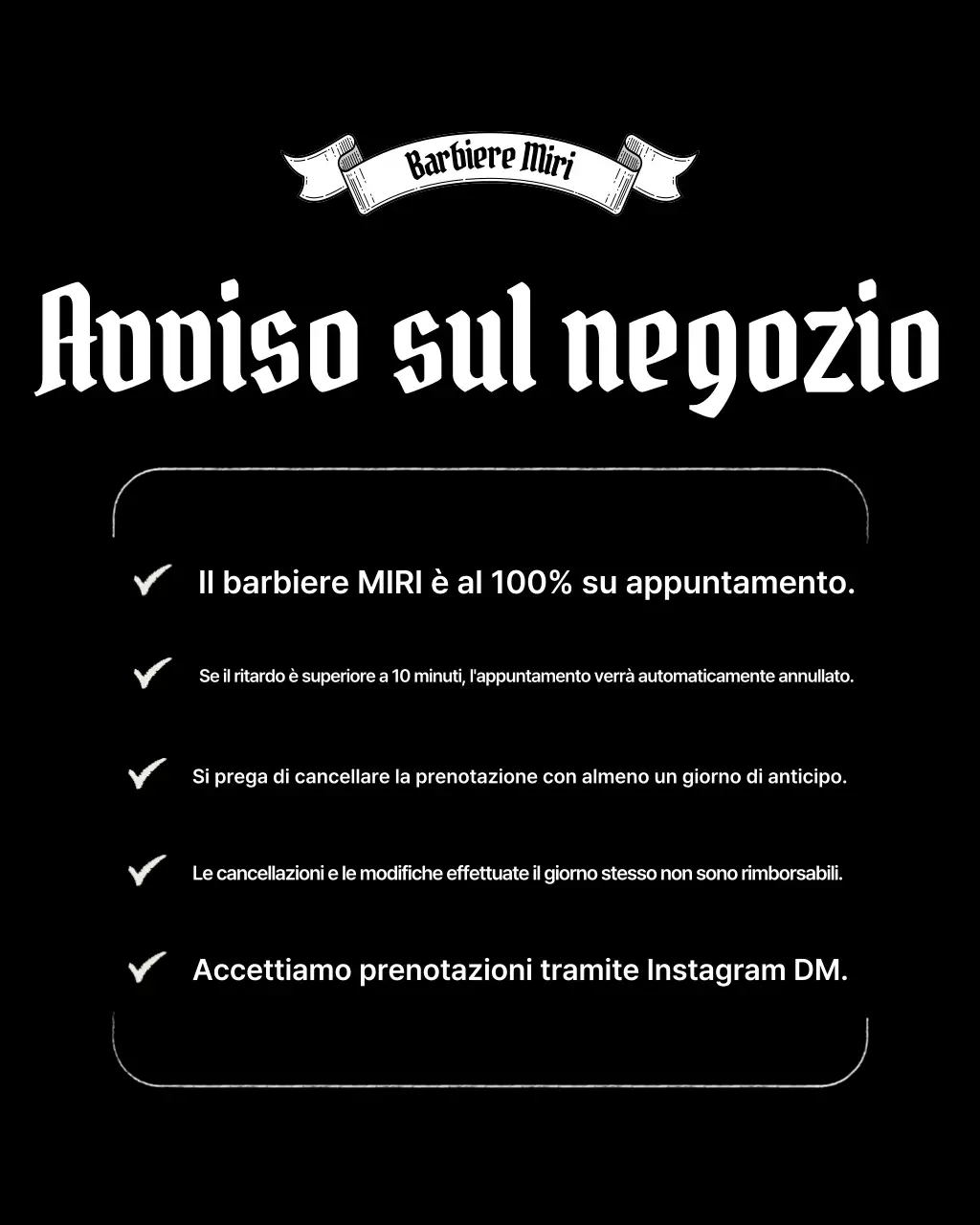 Promozione Black Simple Barbershop