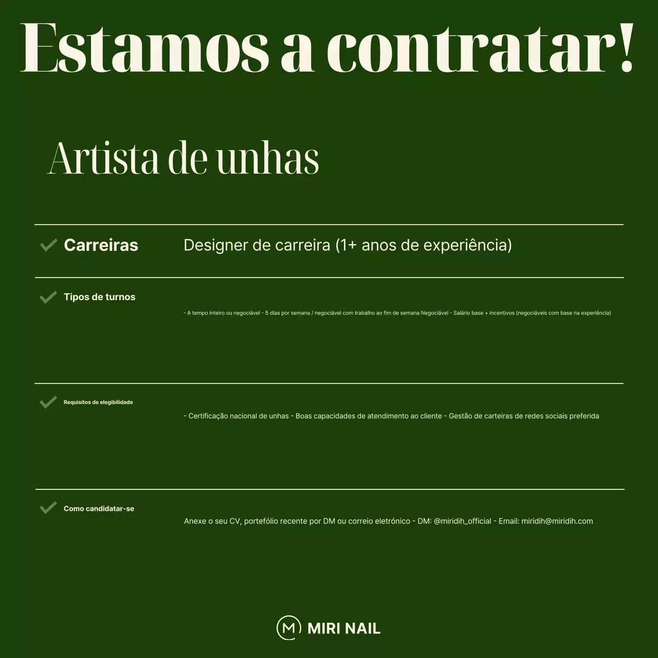 Vaga para Nail Art básica cáqui