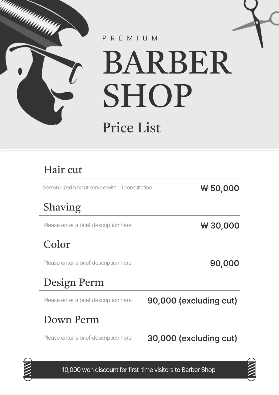 Hướng dẫn bảng giá cắt tóc màu xám đơn giản