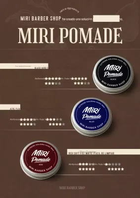 Promoción de productos para el peinado moderno de color marrón