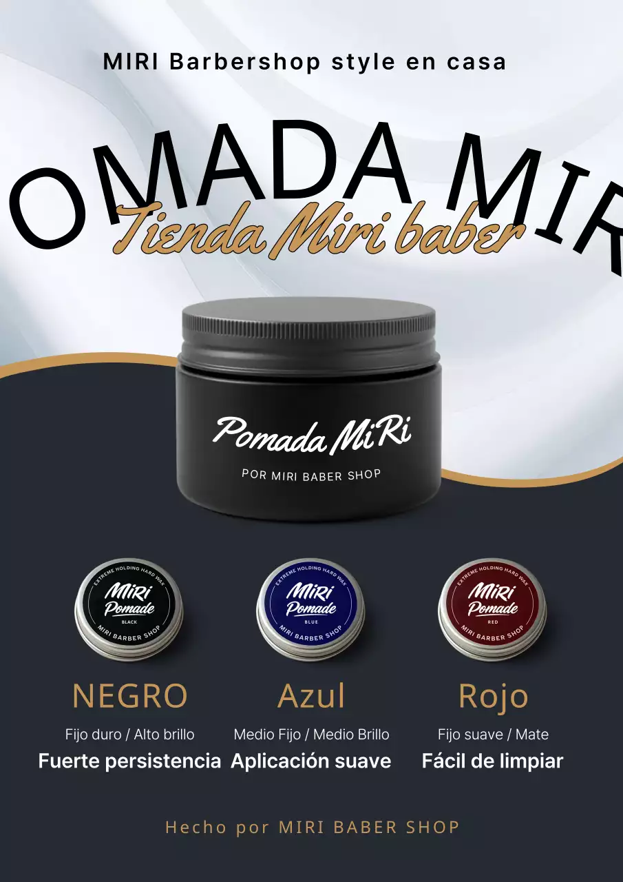 Anuncio de peinado moderno negro