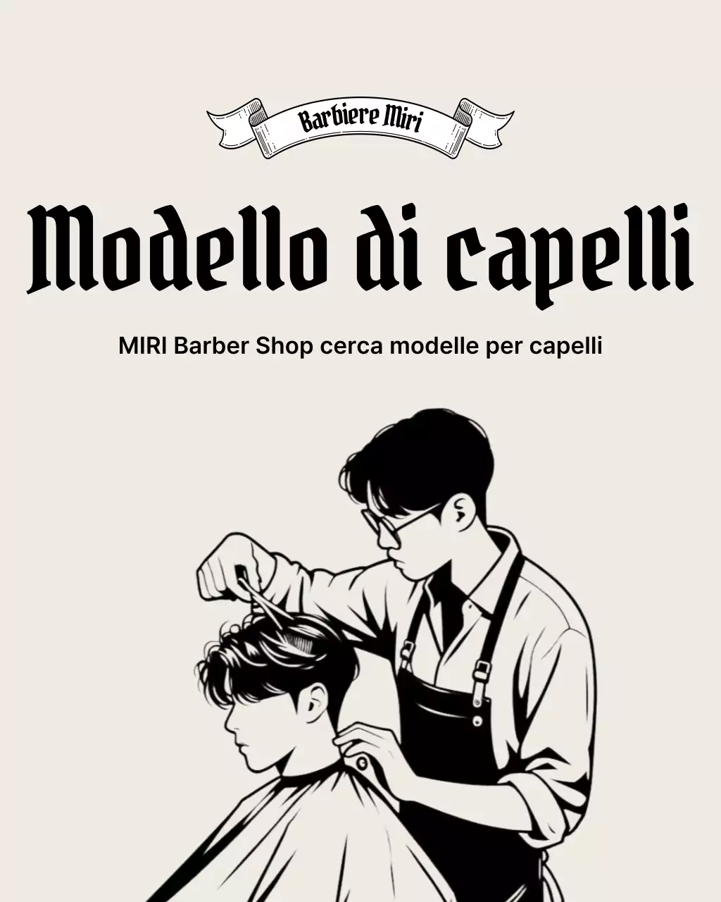 Promozione Black Simple Barbershop