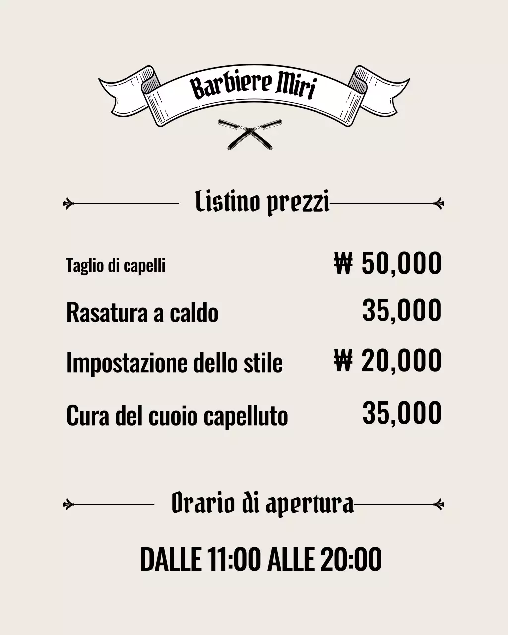 Promozione Black Simple Barbershop