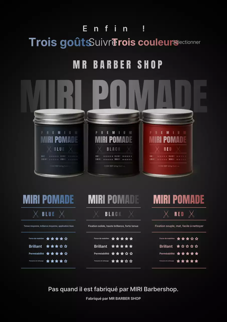 Promotion de produits de coiffure moderne noire