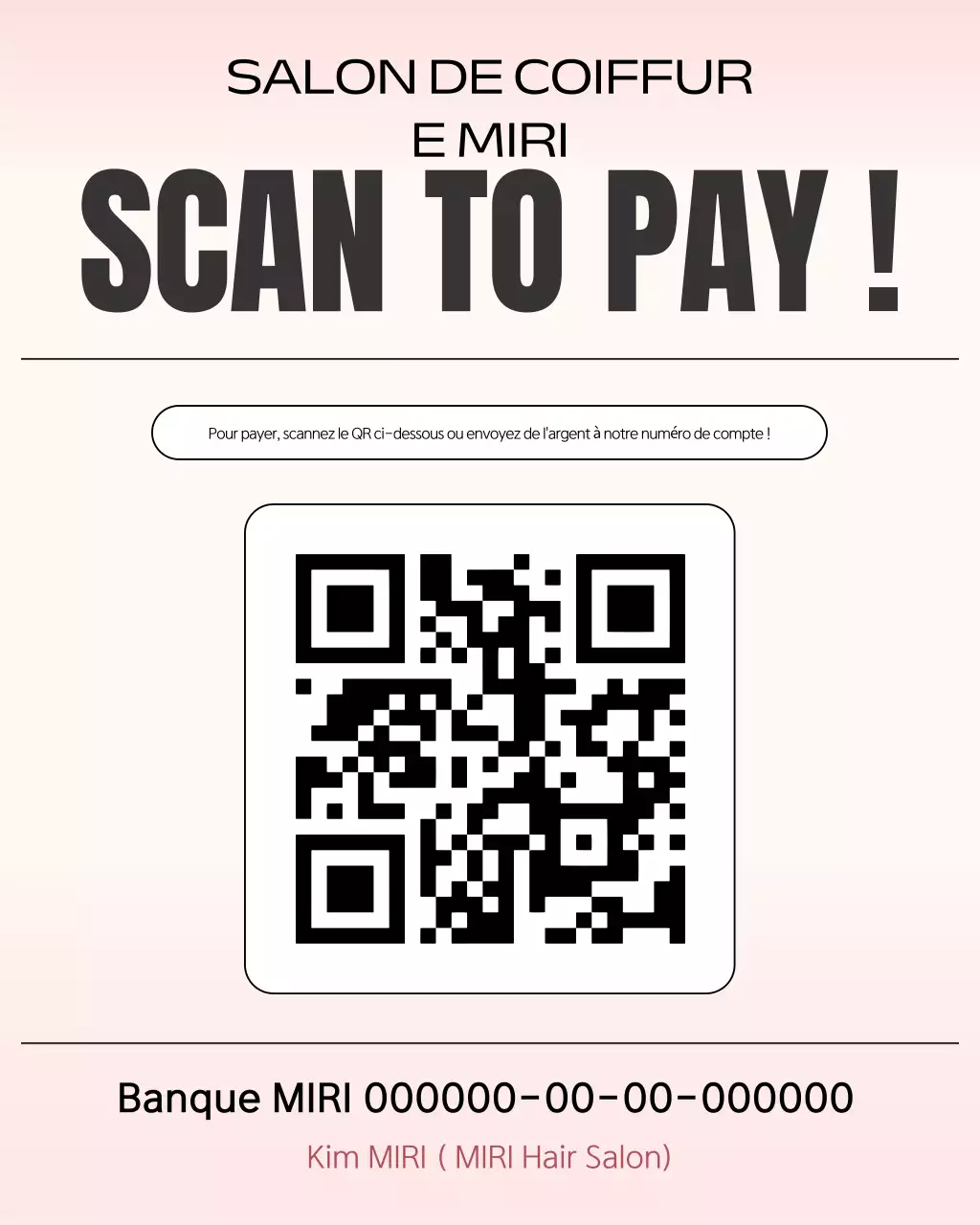 Guide de paiement de Pink Simple Hair Shop