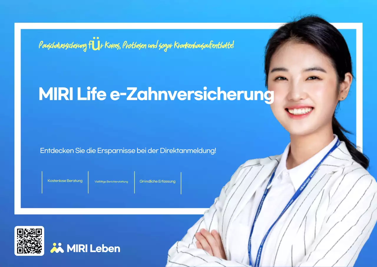 Blaue moderne Versicherungsanzeige