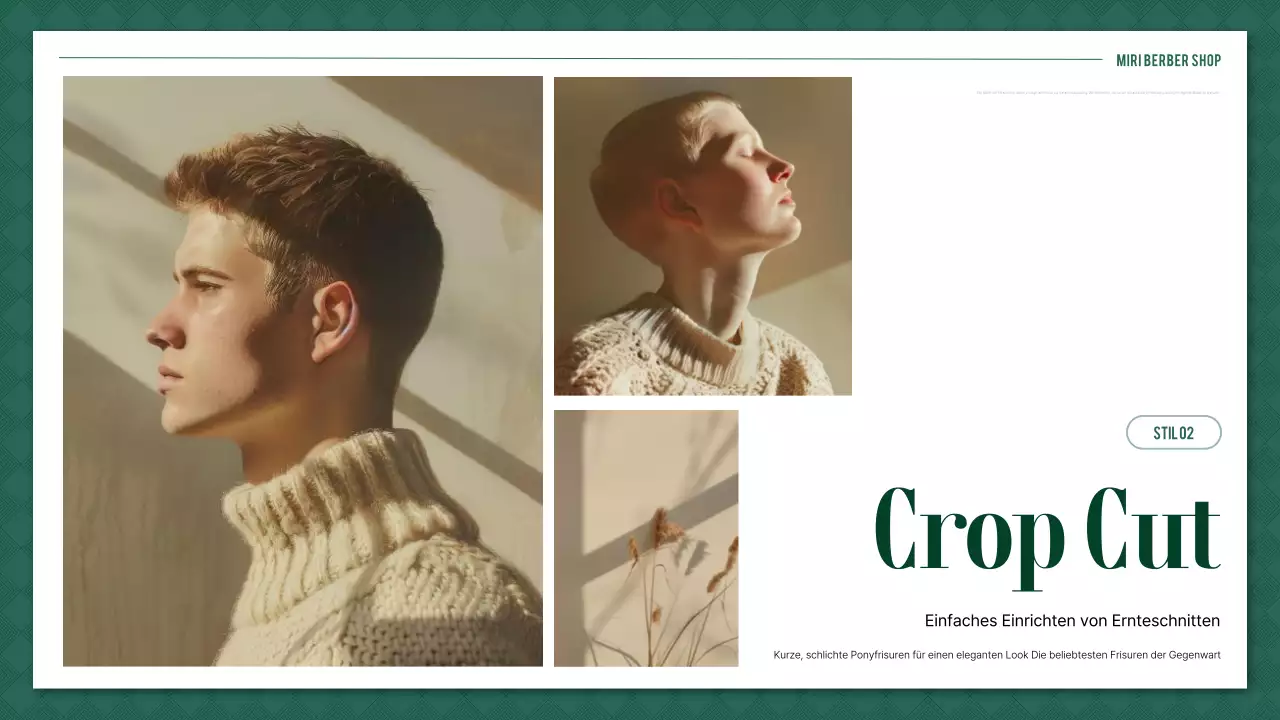 Green Simple Barbershop Stylebook-Leitfaden