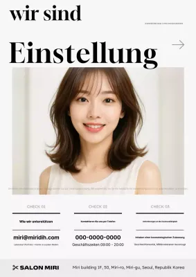 Ankündigung der Rekrutierung eines modernen schwarzen Designers