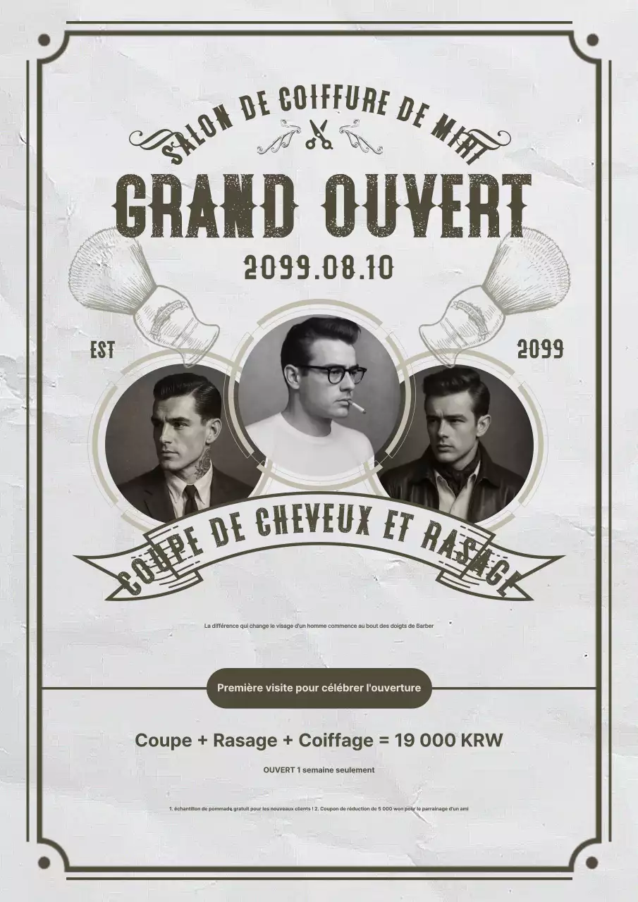 Ouverture du salon de coiffure Gray Vintage