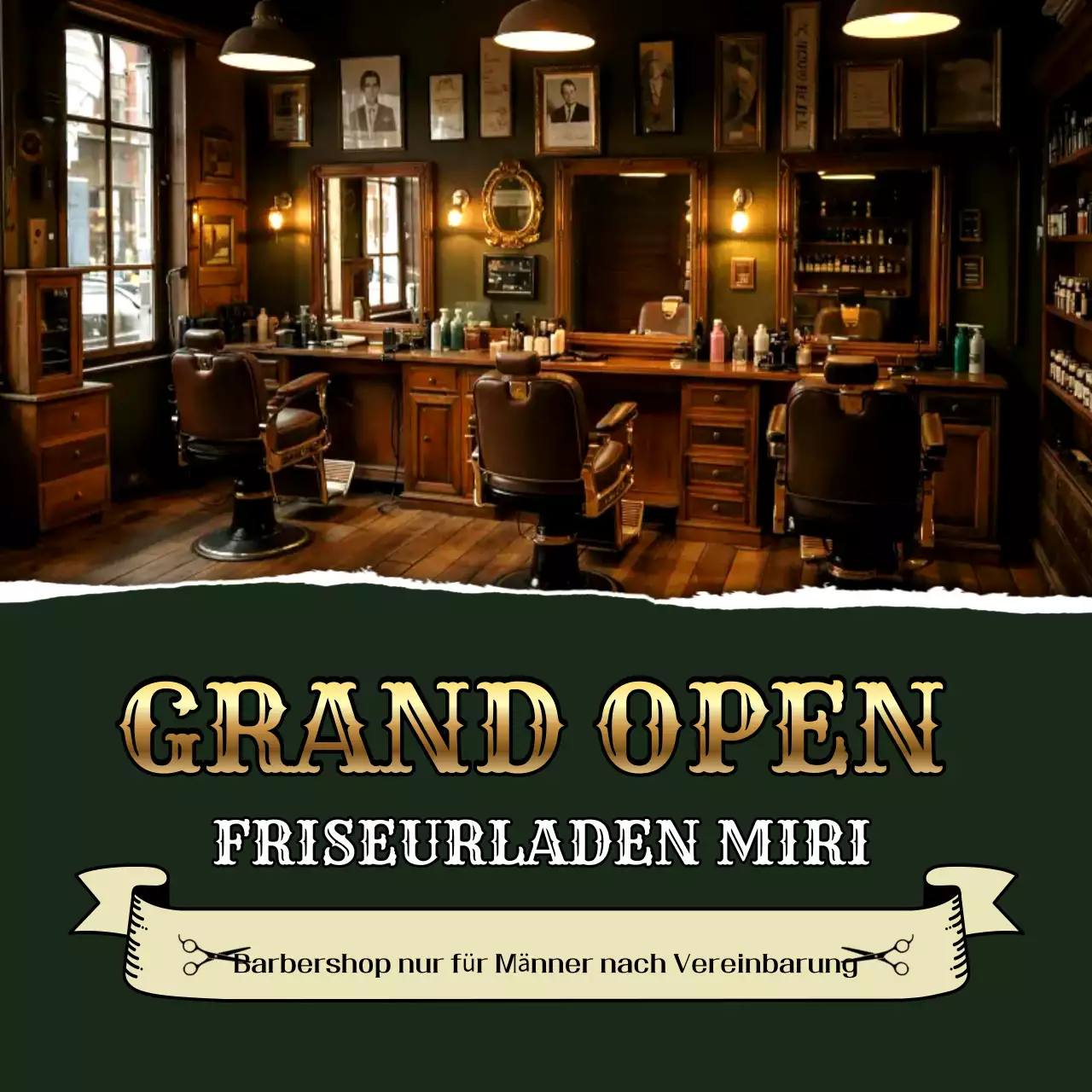 Khaki Vintage Barbershop eröffnet