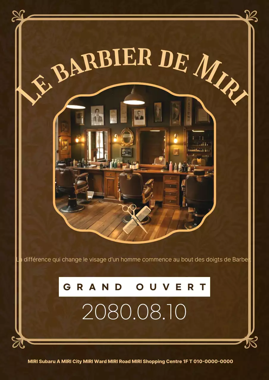 Événement d'ouverture du salon de coiffure Brown Vintage