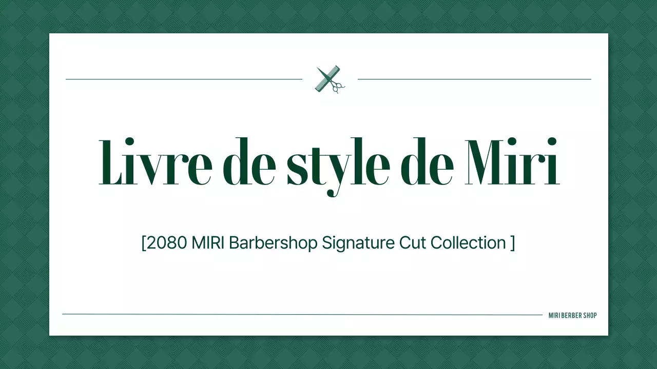 Guide de style du salon de coiffure vert simple
