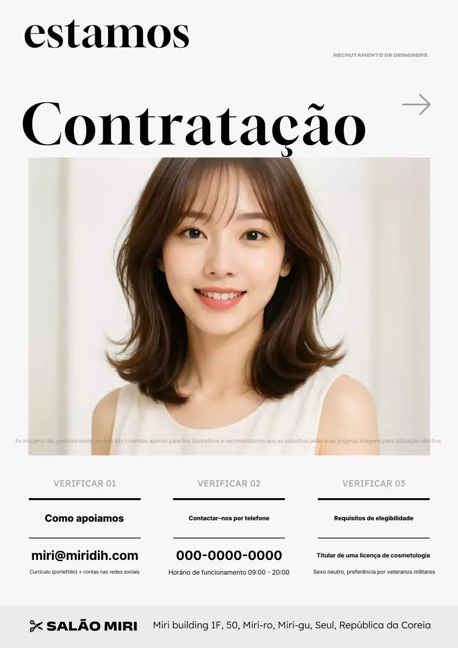 Anúncio de recrutamento para designer moderno negro