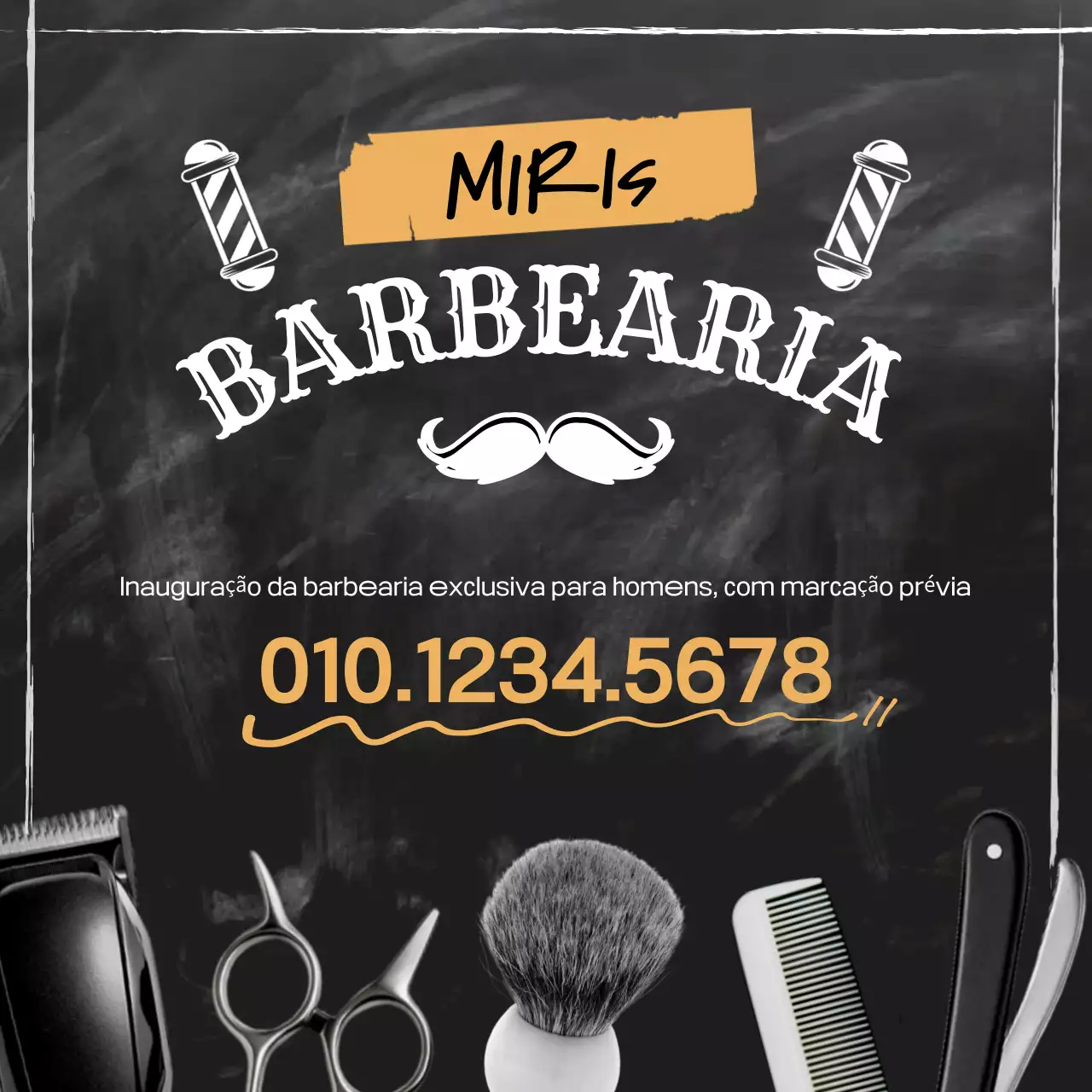 Barbearia Vintage Preta Aberta