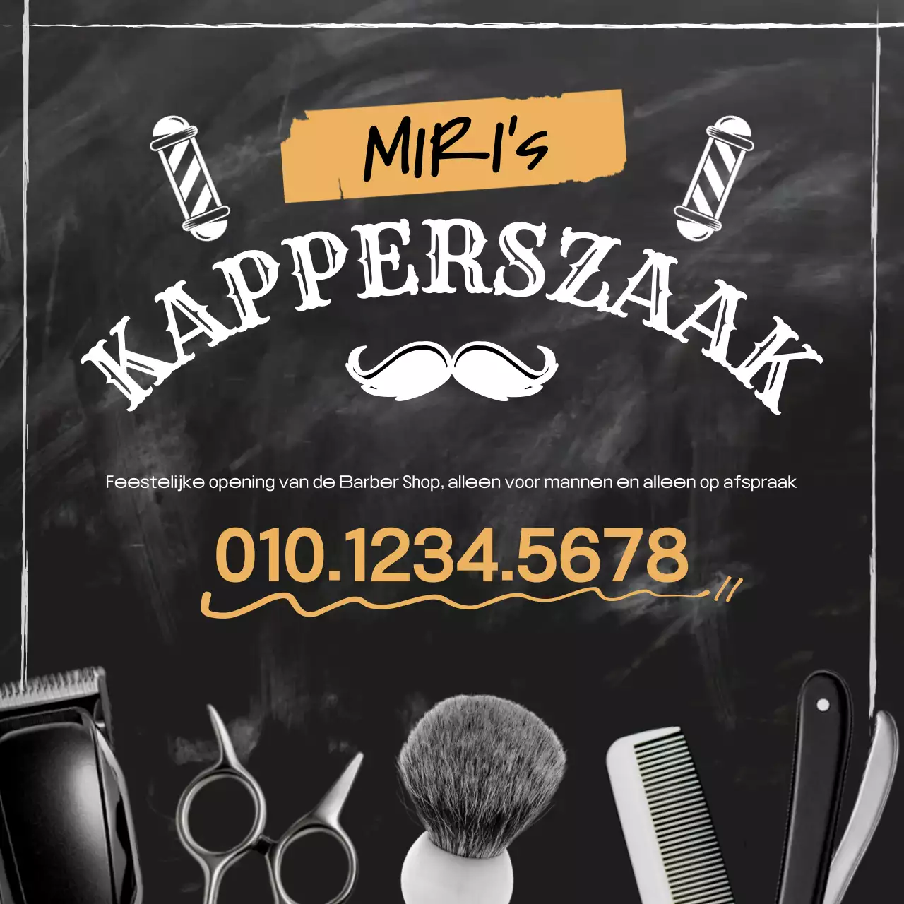 Zwarte vintage kapperszaak geopend