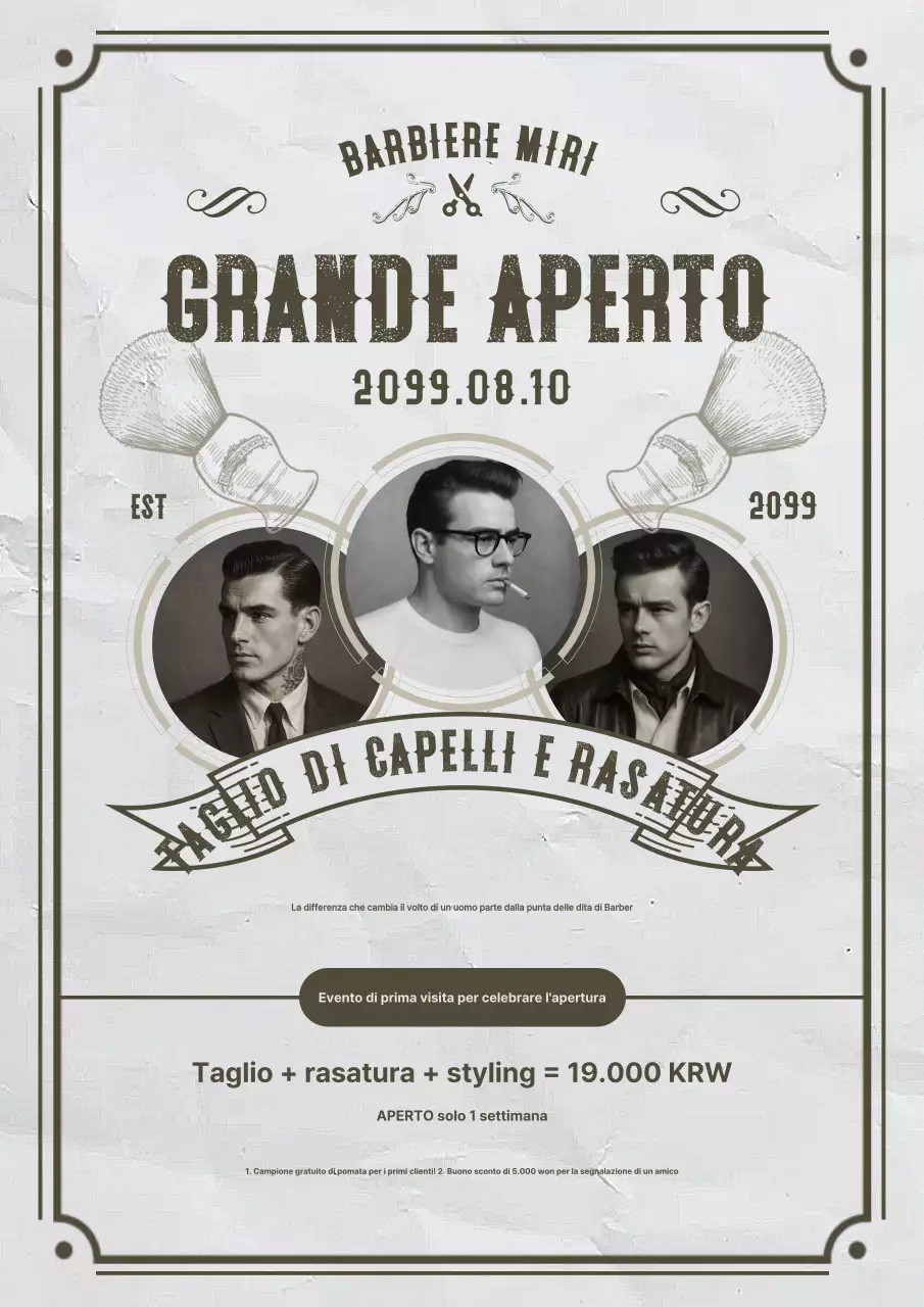 Evento di apertura del Gray Vintage Barbershop