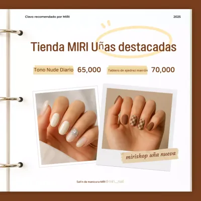 Promoción de arte de uñas Brown Clean