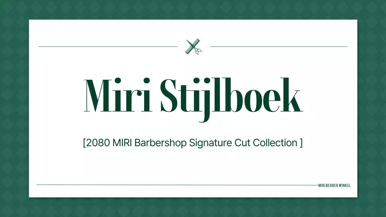 Groene Eenvoudige Barbershop Stijlboek Gids