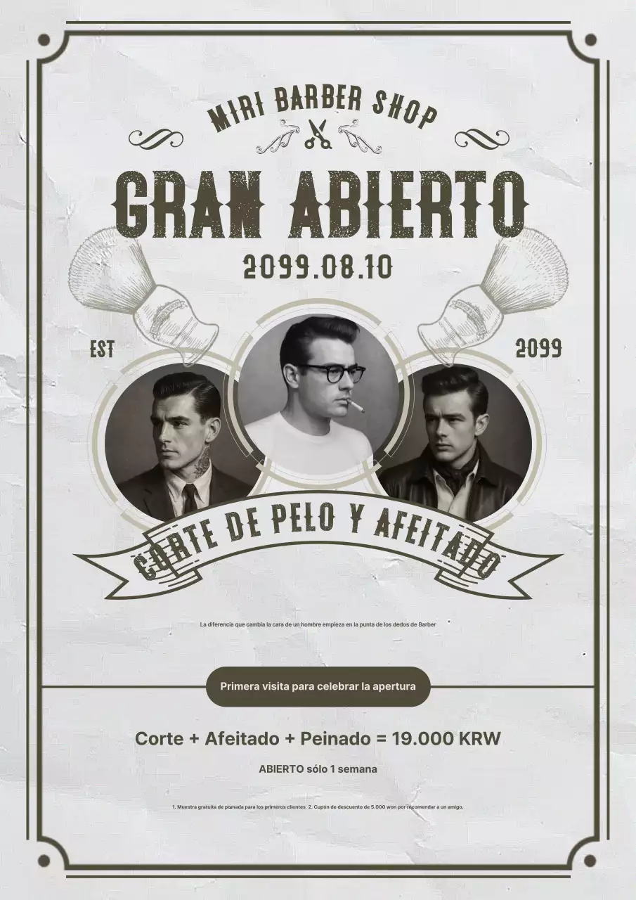 Evento de inauguración de la barbería Gray Vintage
