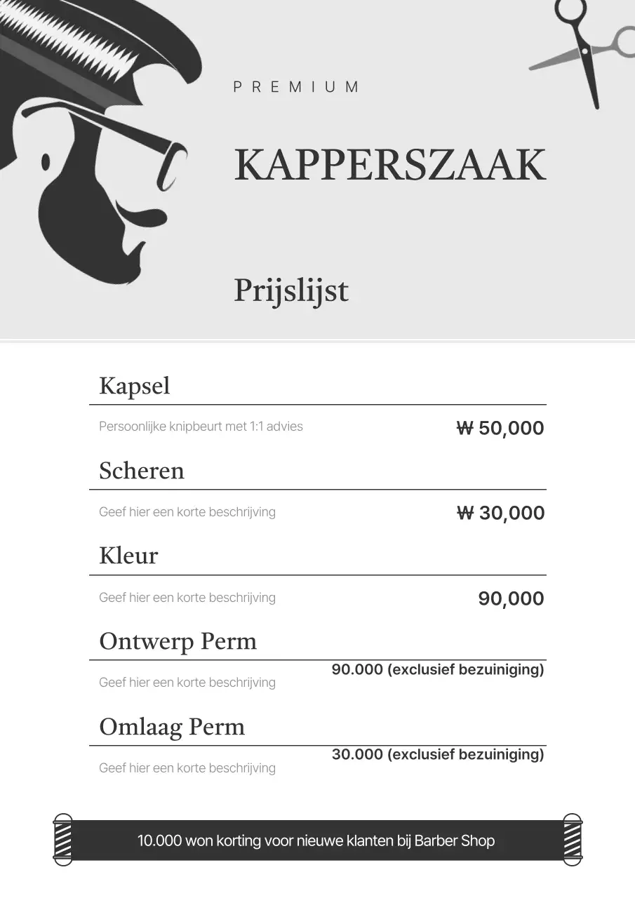 Eenvoudige gids voor grijze kappersprijzen
