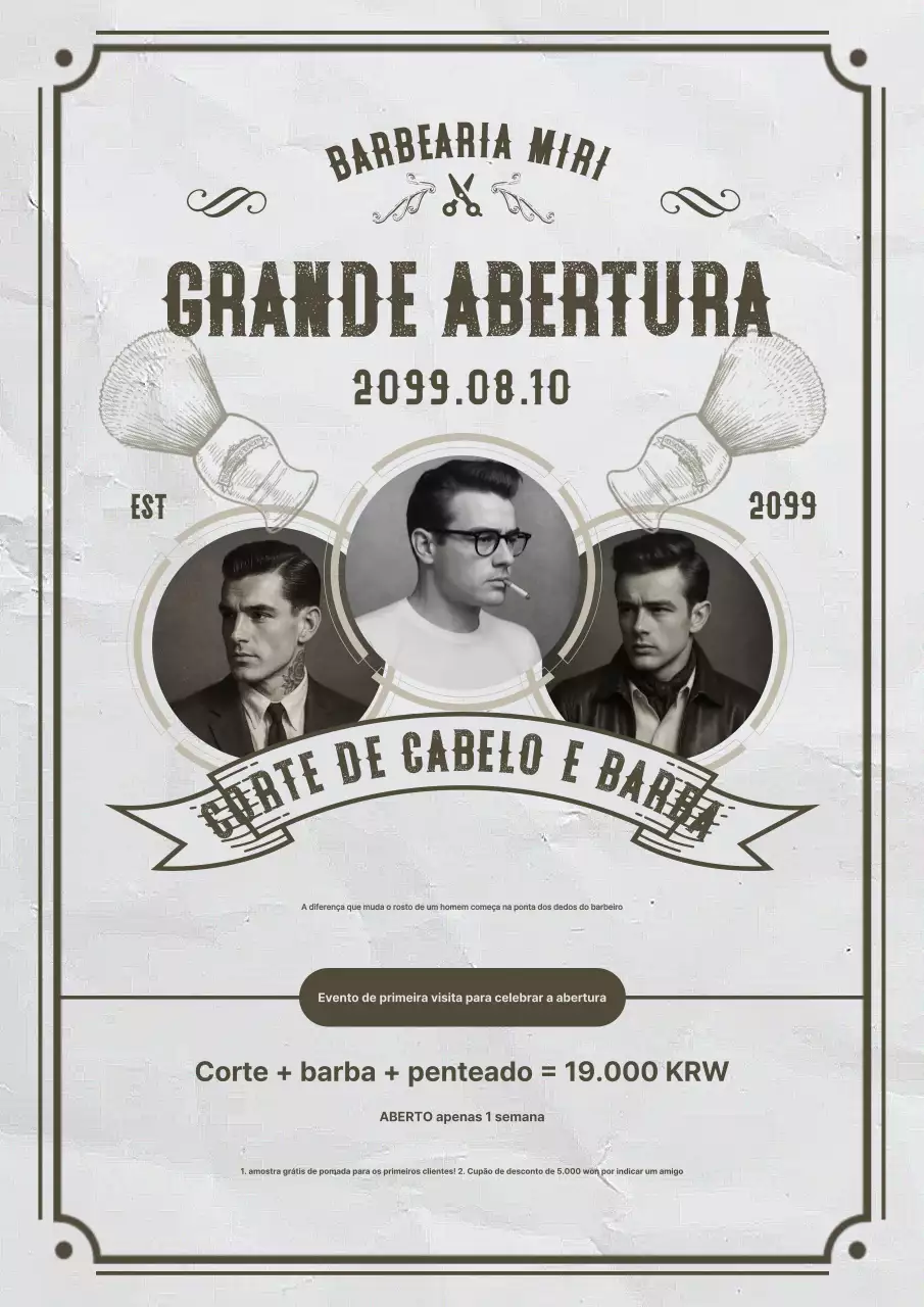 Evento de inauguração da barbearia Gray Vintage