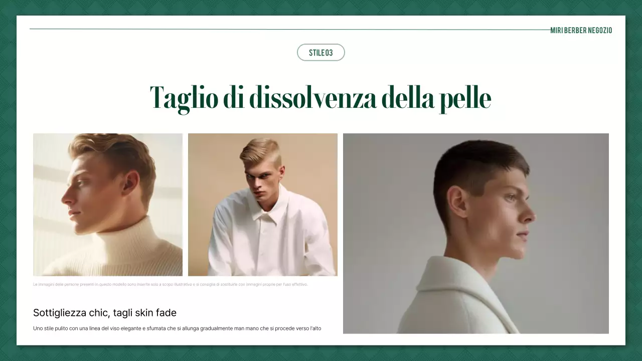 Guida allo stile semplice e verde del barbiere
