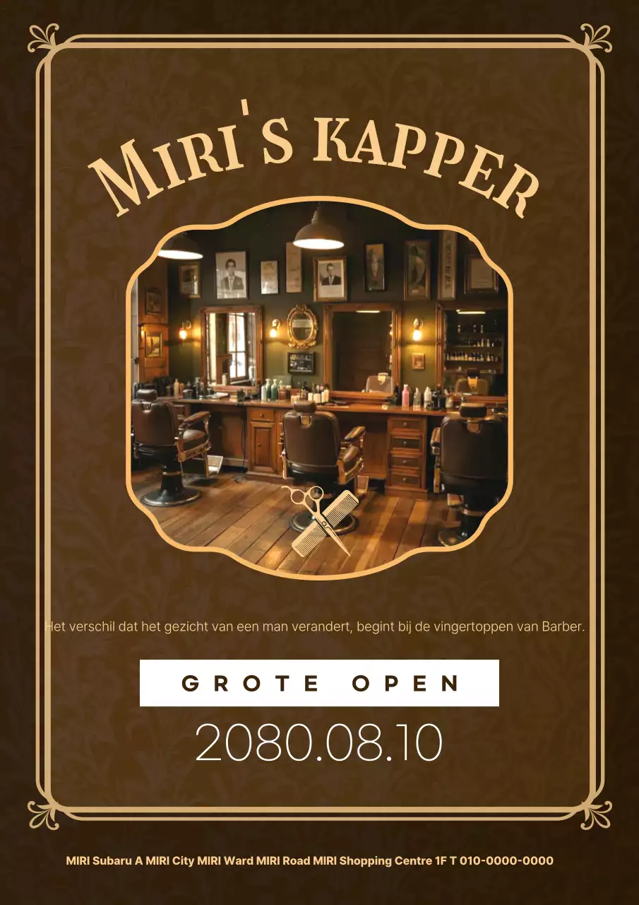 Openingsevenement Brown Vintage Barbershop