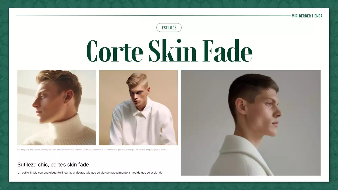 Guía de estilo de barbería sencilla y ecológica