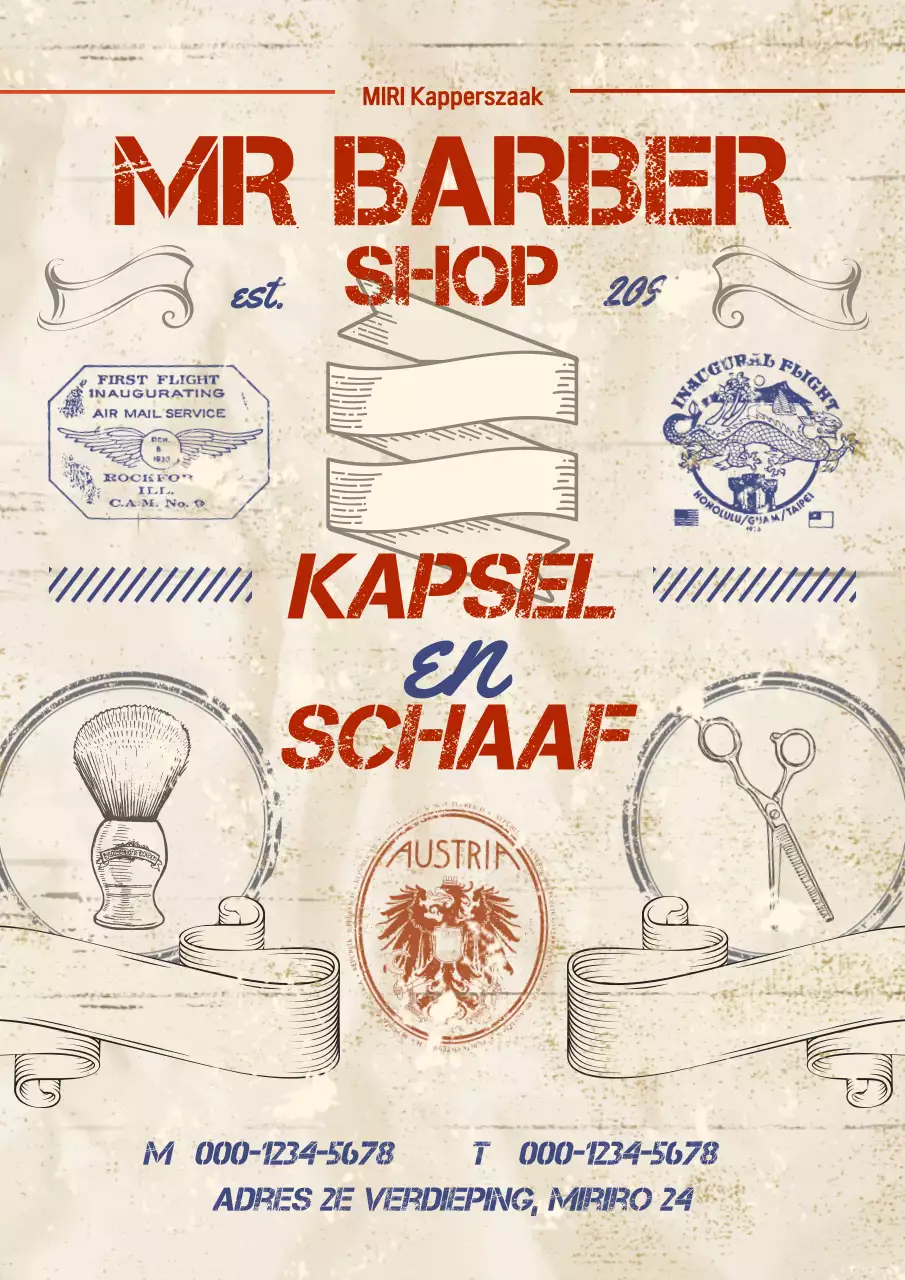 Beige Vintage Schoonheidssalon Advertentie