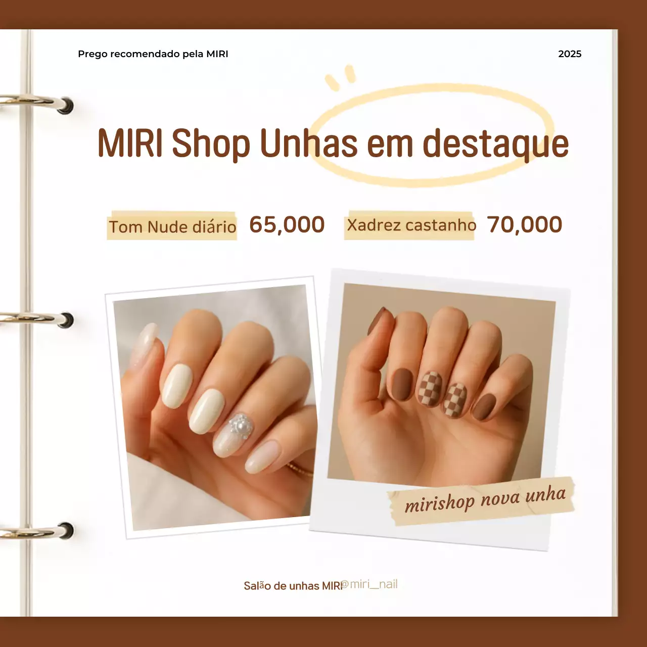 Promoção de Nail Art Brown Clean