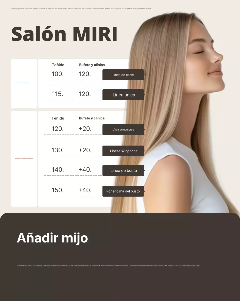 Guía de salón de belleza Beige Clean