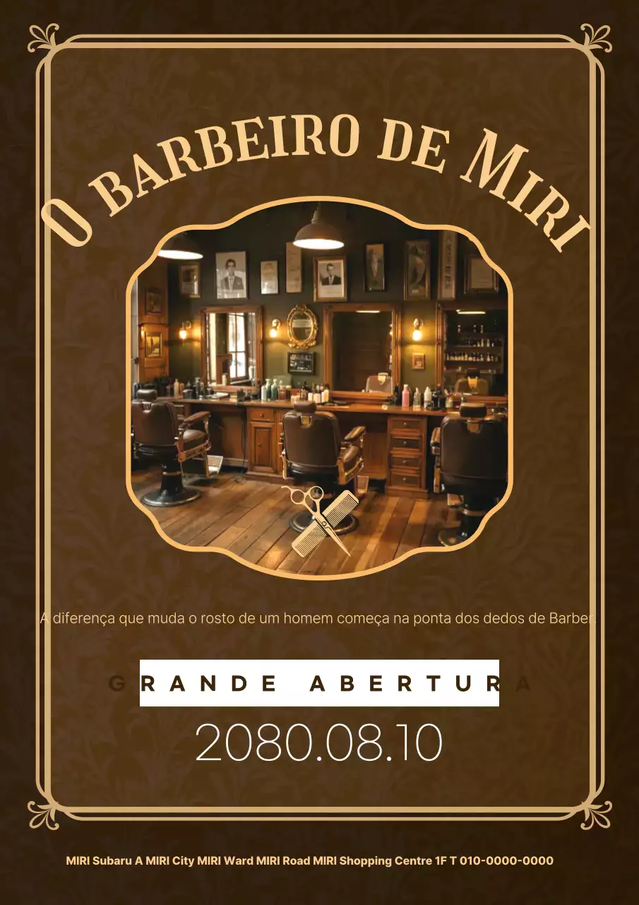 Evento de inauguração da Brown Vintage Barbershop