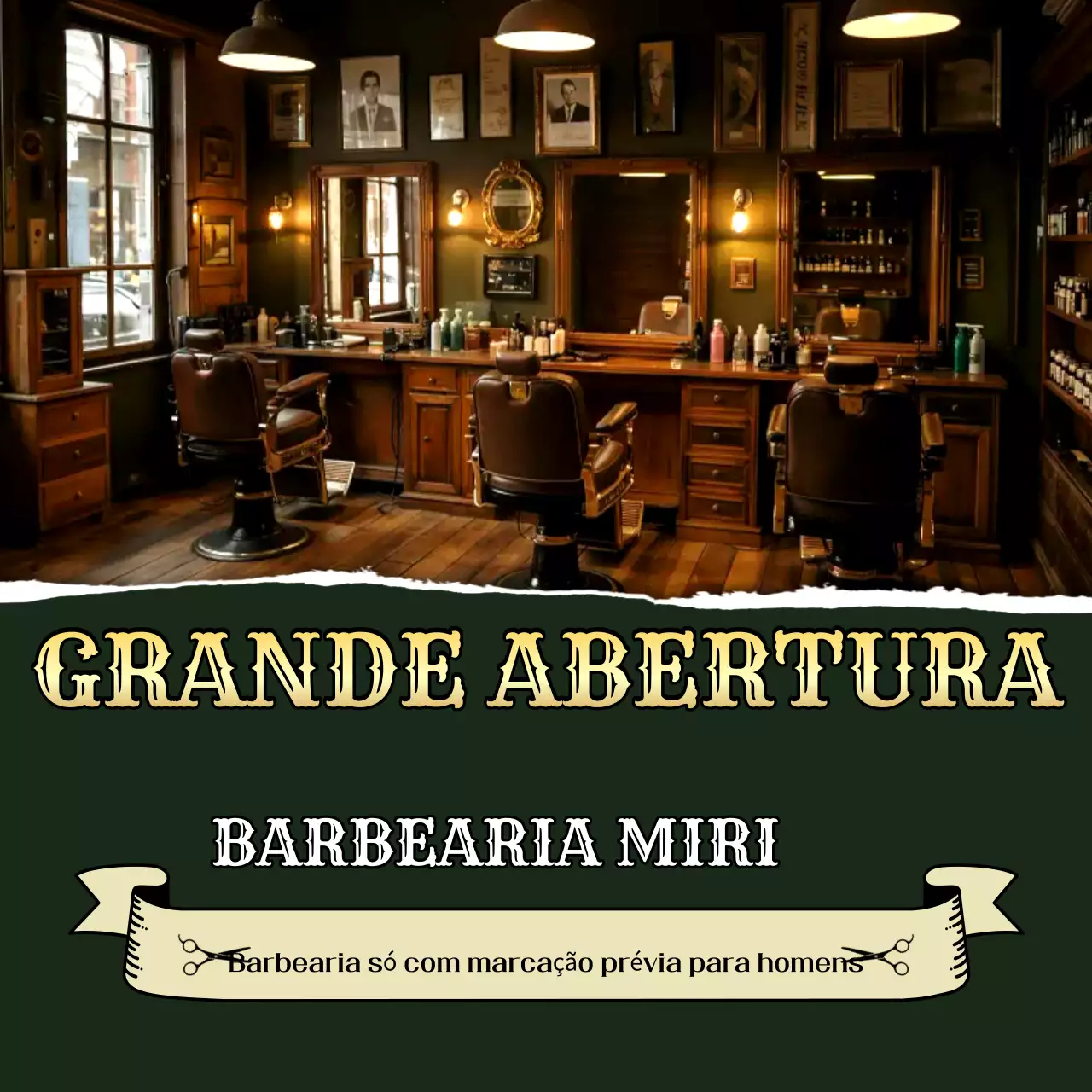 Abertura da barbearia Khaki Vintage