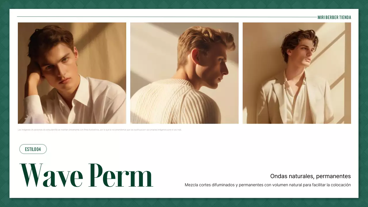 Guía de estilo de barbería sencilla y ecológica