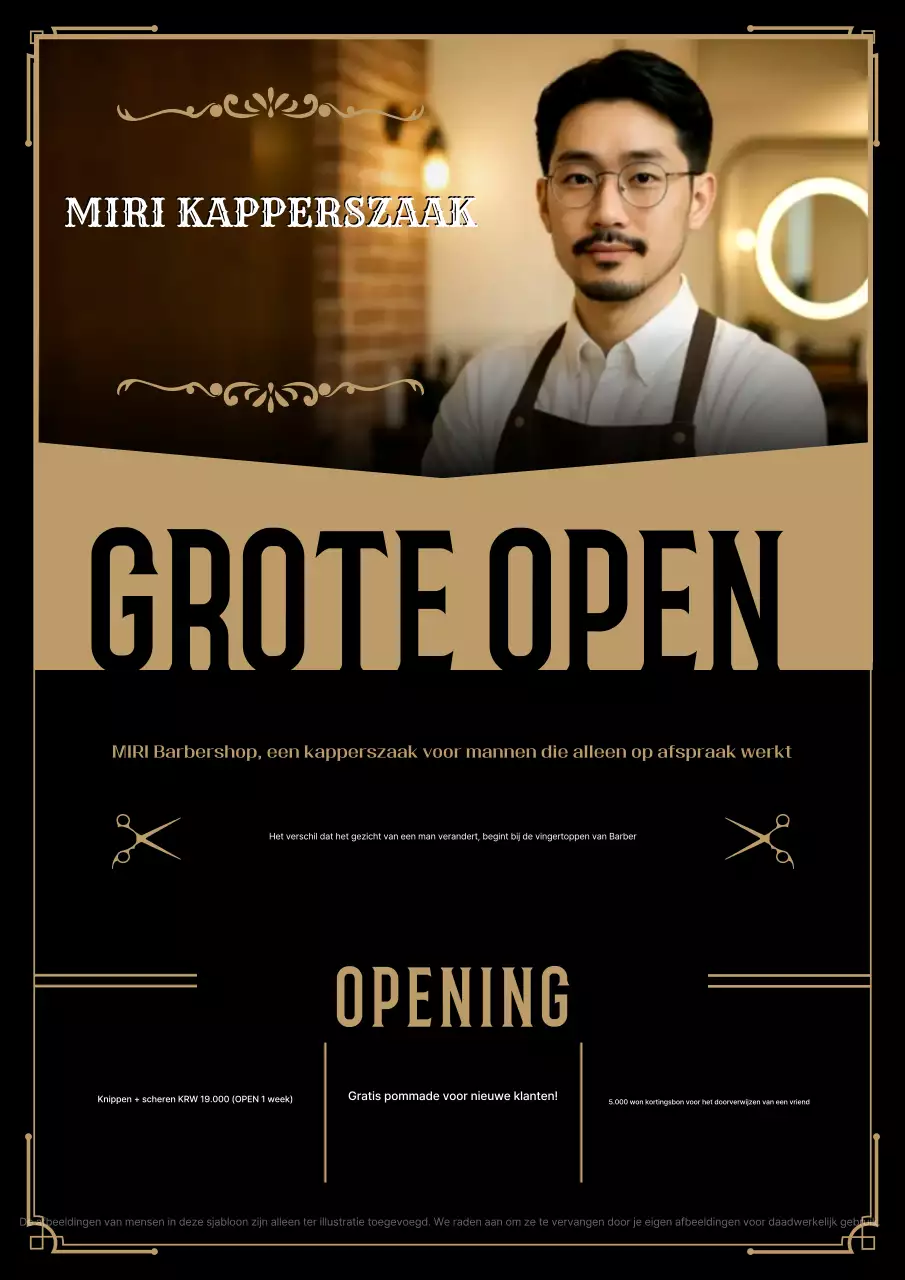 Openingsevenement Beige Vintage Barbershop