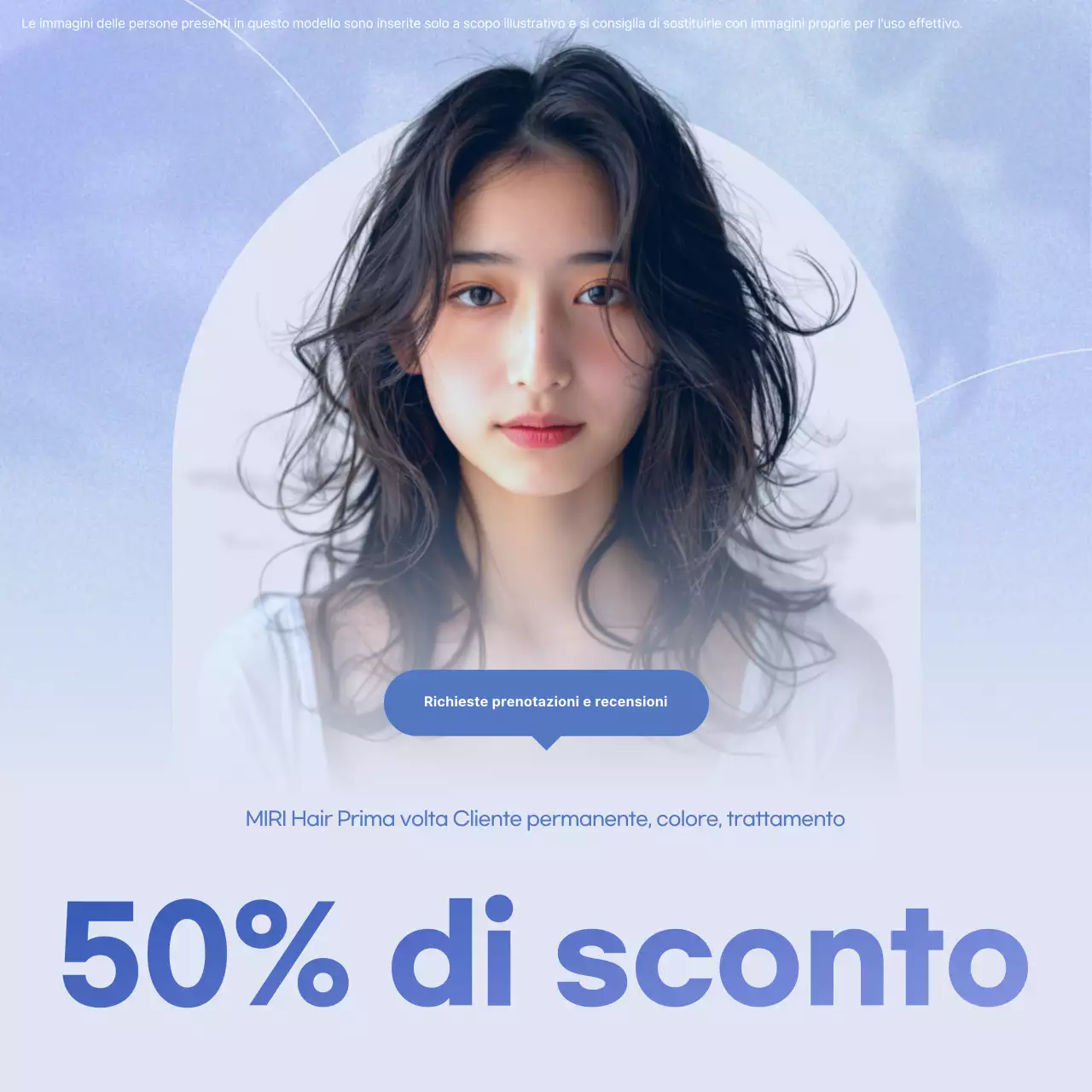 Sconto presso il salone di bellezza moderno Sky Blue