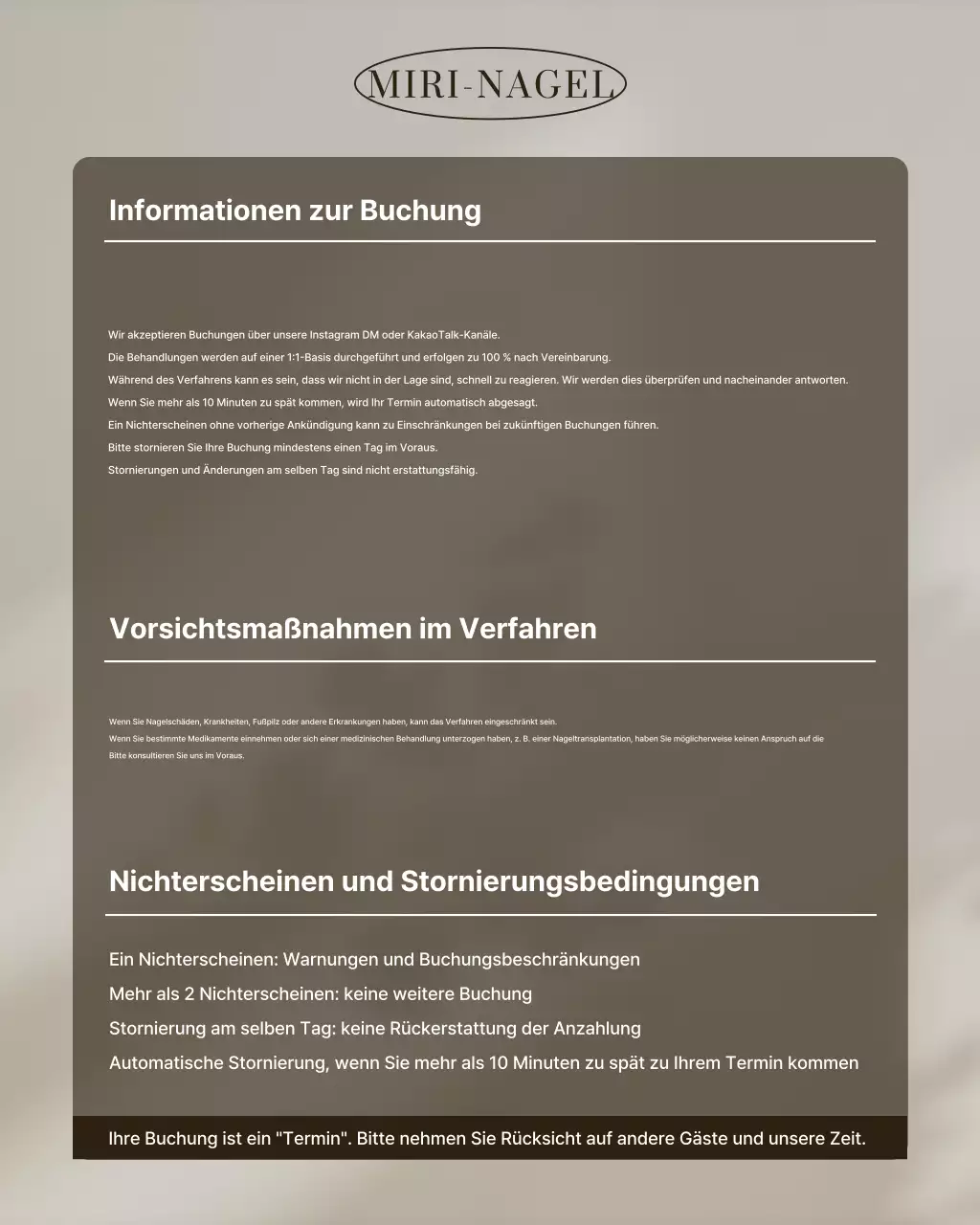 Beige Clean Nail Shop-Ratgeber