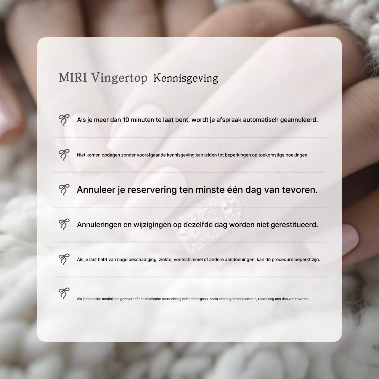 Beige eenvoudige nagelverzorgingsgids