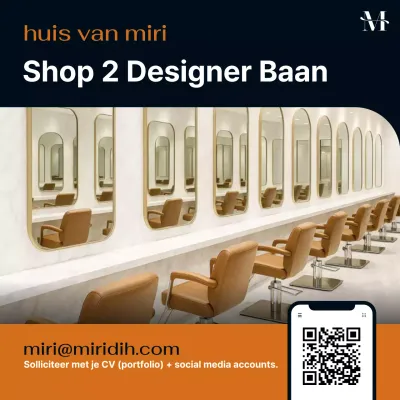 Vacature voor een eenvoudige, zwart-oranje haarstyliste in een kapsalon