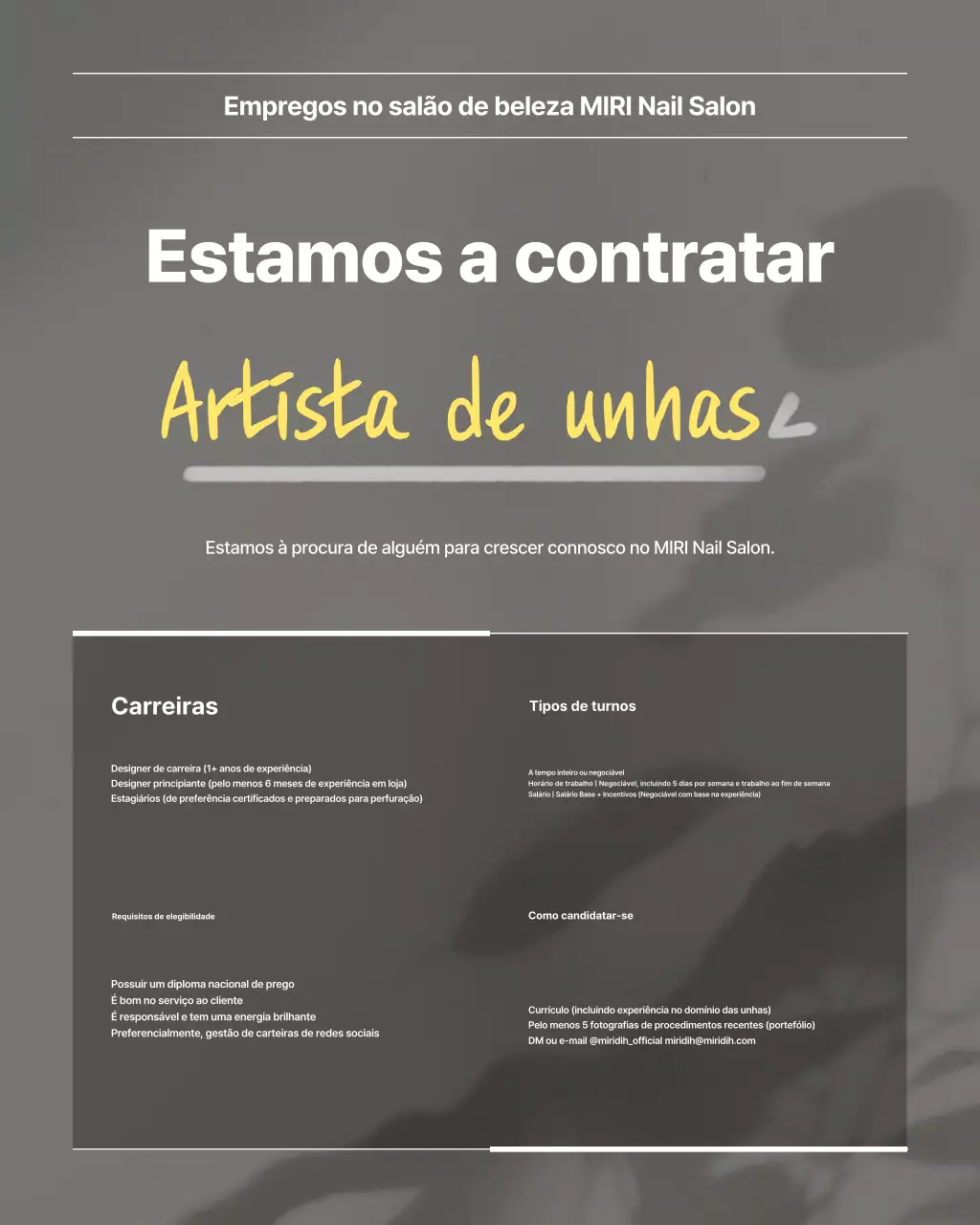 Gray Modern Recruitment Recrutamento