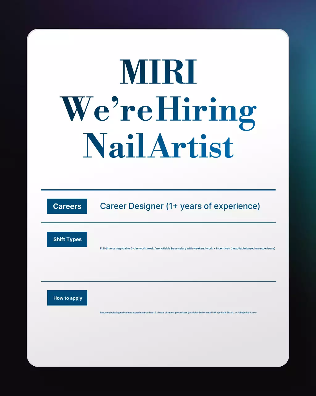 Blue Clean Recruitment Notice