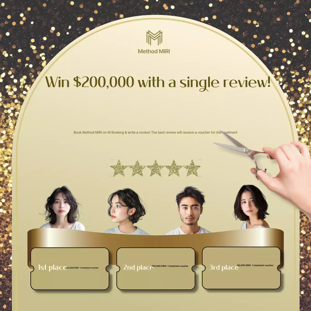 Promoção do evento Gold Modern Review