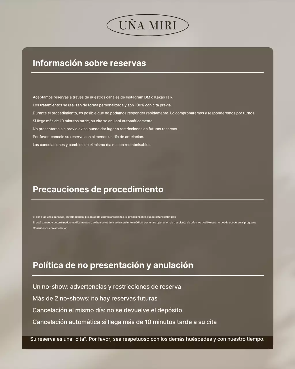 Guía de la tienda de uñas Beige Clean