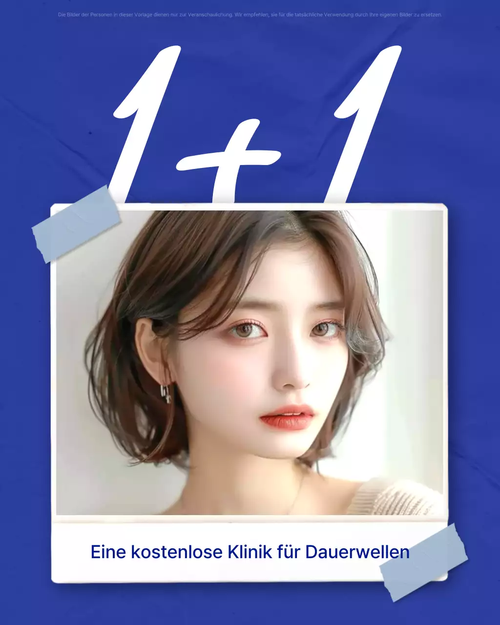 Ein einfacher blauer und himmelblauer Instagram-Puzzle-Feed-Beitrag für einen Schönheitssalon.